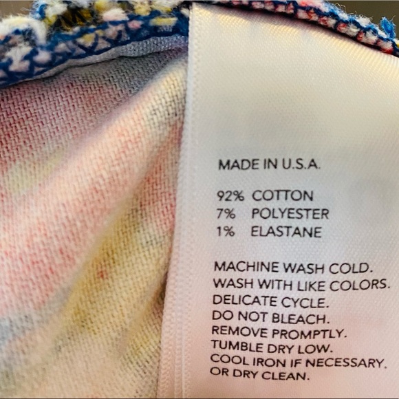 Kate Spade Saturday Red & Yellow Floral Skinny Jean Size 29 - Picture 7 of 7